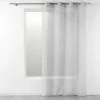 Voilage à Œillets Grande Hauteur 140 x 280 cm Étamine Crash Telma Gris