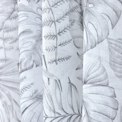 Voilage à œillets Honduras feuillage exotique marron camel L.240 x l.140cm Rocle