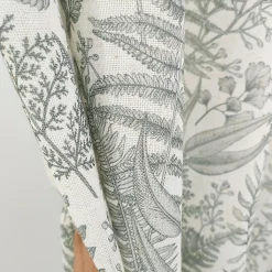 Voilage à œillets imprimé feuillage gris L.240 x l.140cm Dylrev
