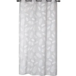 Voilage à œillets imprimé gomme gris L.240 x l.140cm Dylrev