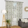 Voilage à œillets imprimé jungle vert L.240 x l.140cm Dylrev