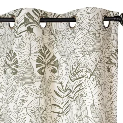 Voilage à œillets imprimé jungle vert L.240 x l.140cm Dylrev