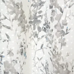 Voilage à œillets imprimé plumetis gris L.240 x l.140cm Dylrev