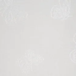 Voilage à œillets étamine broderie papillons blanc L.240 x l.140cm Dylrev