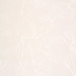 Voilage à œillets étamine broderie feuilles blanc L.240 x l.140cm Dylrev