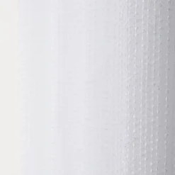 Voilage à œillets Trevi étamine effet fils coupés blanc L.240 x l.140cm Rocle