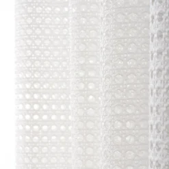Voilage à œillets Waska effet cannage blanc ivoire L.240 x l.140cm Rocle