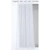 Voilage à oeillets effet jacquard Alma imprimé géométrique blanc ivoire L.240 x l.140cm Rocle