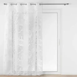 Voilage a oeillets 140 x 240 cm voile dévoré métallisé Magnolia