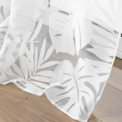 Voilage a oeillets 140 x 240 cm voile dévoré métallisé Magnolia