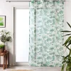 Voilage a oeillets 140 x 240 cm voile sablé imprimé Amazonia Vert