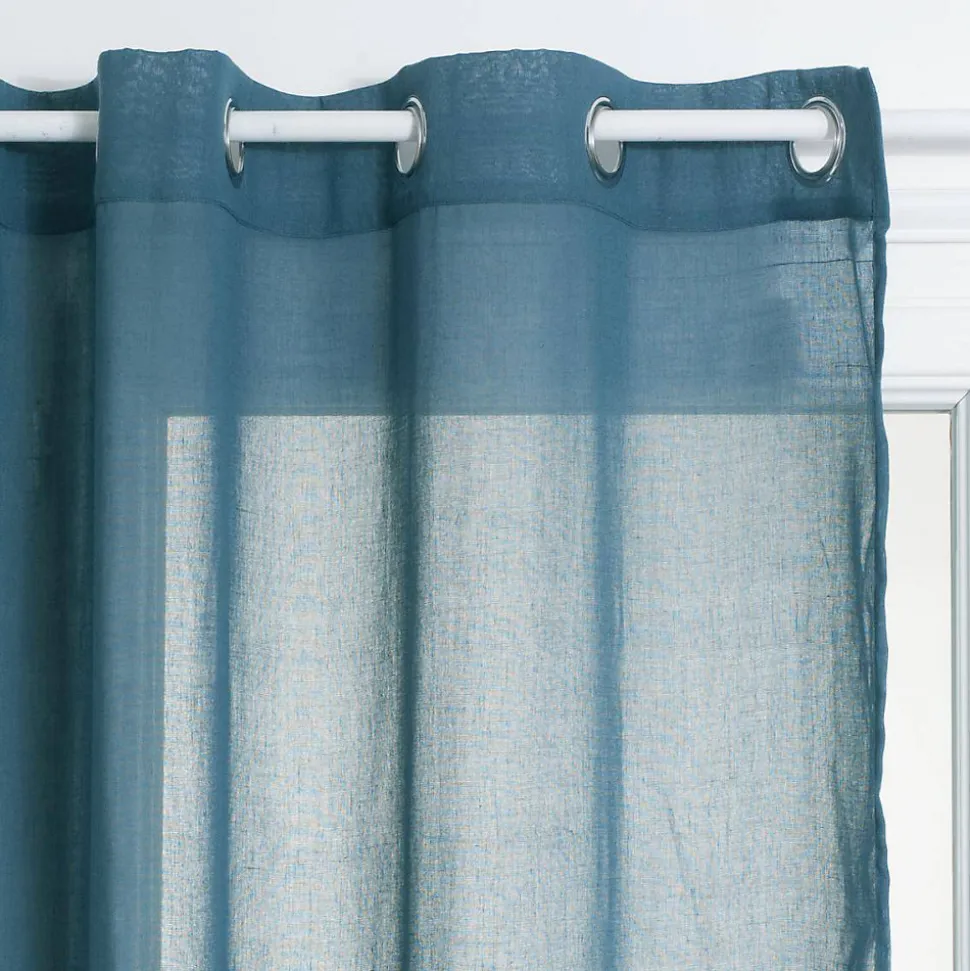 Voilage Ana - bleu orage - 140x240 cm - Atmosphera