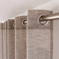 Voilage aspect lin grande largeur Oeko-tex. (300x240 cm - Taupe)