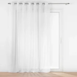 Voilage blanc fluide transparent (240x240 cm - Blanc)