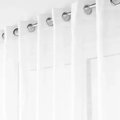 Voilage blanc fluide transparent (240x240 cm - Blanc)