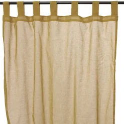 Voilage en coton à pattes taupe 110x250