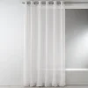 Voilage en étamine tissée grande largeur (200x260 cm - Blanc)
