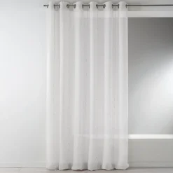 Voilage en étamine tissée grande largeur (200x260 cm - Blanc)