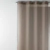 Voilage en étamine unie et fils lurex (140x240 cm - Taupe)