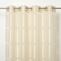 Voilage GoodHome Dokkle coloris naturel l.140 x h.300 cm
