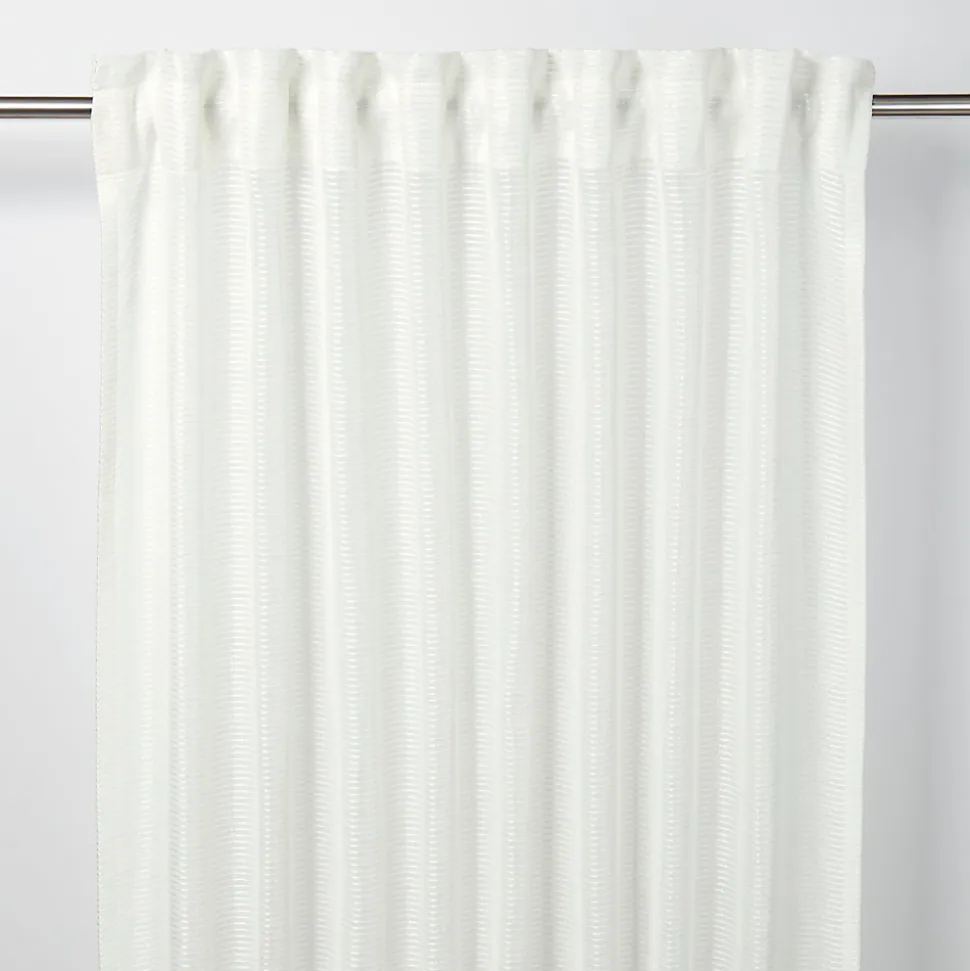 Voilage GoodHome Fola blanc l.140 x H.260 cm