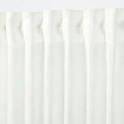 Voilage GoodHome Fola blanc l.140 x H.260 cm