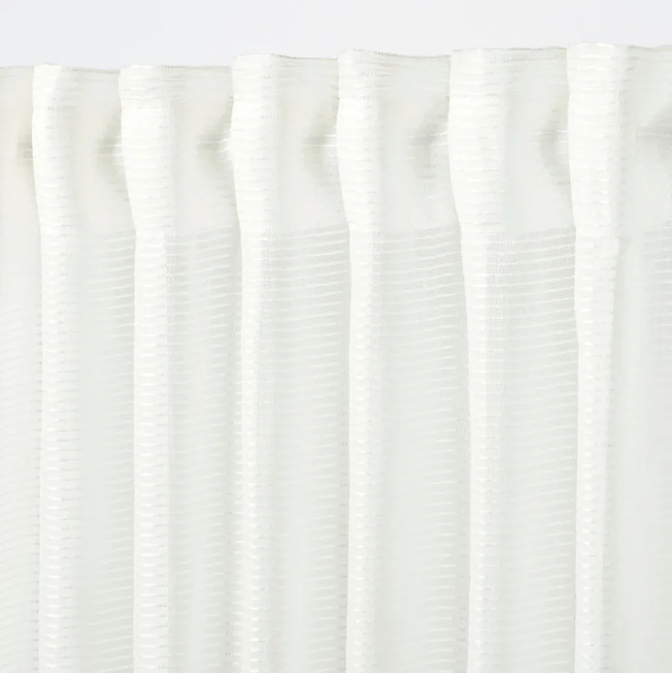Voilage GoodHome Fola blanc l.140 x H.260 cm