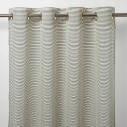 Voilage GoodHome Fola gris l.140 x H.260 cm