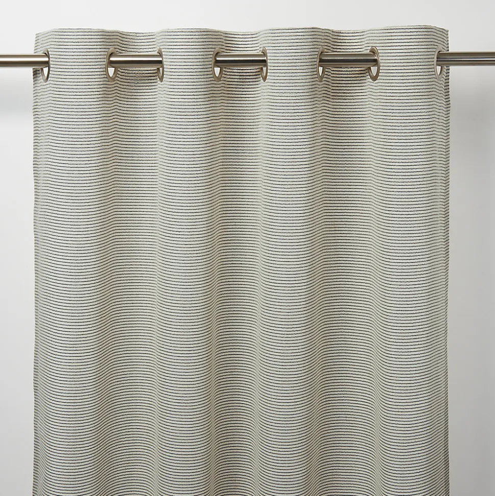 Voilage GoodHome Fola gris l.140 x H.260 cm