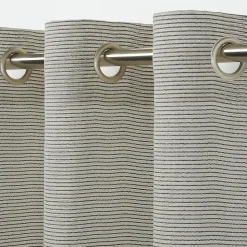 Voilage GoodHome Fola gris l.140 x H.260 cm