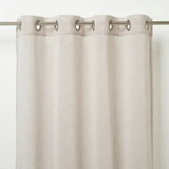 Voilage GoodHome Howley coloris naturel l.140 x h.260 cm