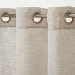Voilage GoodHome Howley coloris naturel l.140 x h.260 cm