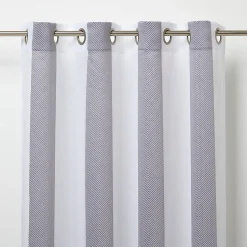 Voilage GoodHome Jima gris l.140 x H.260 cm