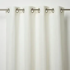 Voilage GoodHome Kippens blanc l.140 x H.260 cm