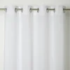 Voilage GoodHome Mayna blanc l.140 x H.260 cm