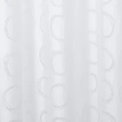 Voilage GoodHome Succusa blanc à points l.140 x H.260 cm