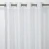 Voilage GoodHome Succusa blanc à lignes l.140 x H.260 cm