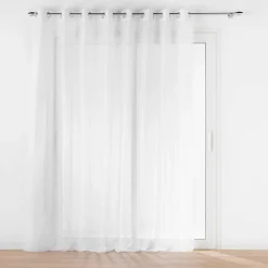 voilage grande largeur 300 x 240 cm voile sablé Lissea Blanc