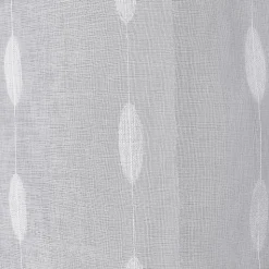 Voilage jacquard à pois ovales à oeillets (140x240 cm - Blanc)