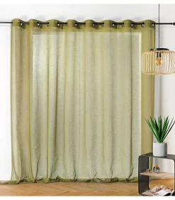 Voilage Kaolin Grande Largeur - 300x250cm - Vert kaki