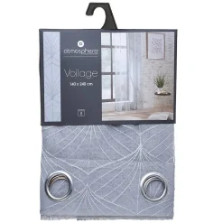 Voilage Mia - gris - 140x240 cm - Atmosphera