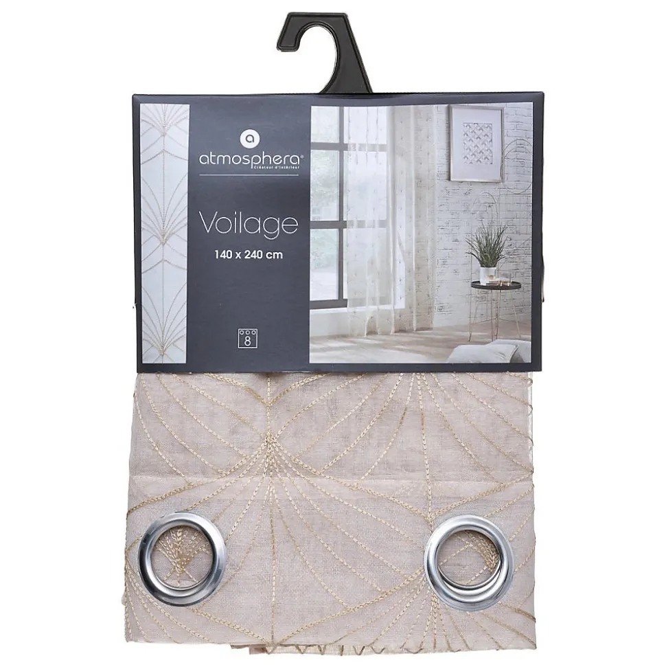 Voilage Mia - lin - 140x240 cm - Atmosphera