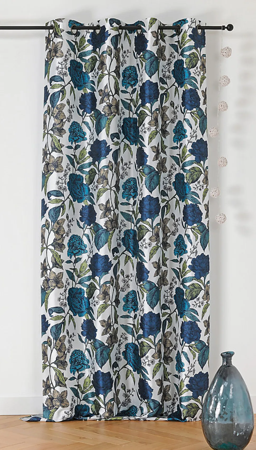 Voilage parfum en polyester Linder L.150 x H.240 cm bleu
