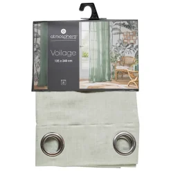 Voilage Paxta 135x240cm vert céladon - Atmosphera