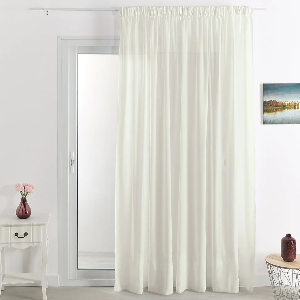 Voilage plombé à galon fronceur (240x240 cm - Naturel)