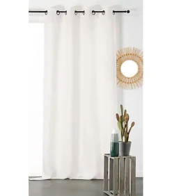 Voilage Pur Lin - 145x260cm - Blanc