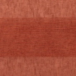 Voilage rayé fils chenille - Effet lin (140x240 cm - Terracotta)