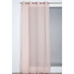Voilage Romane rose L.240 x l.140 cm