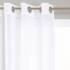 Voilage étamine tamisant 140 x 240 cm Atmosphera - Blanc