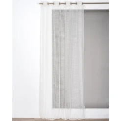 Voilage tamisant à œillet Gabriella Rocle l.140 x l.240 cm blanc ivoire